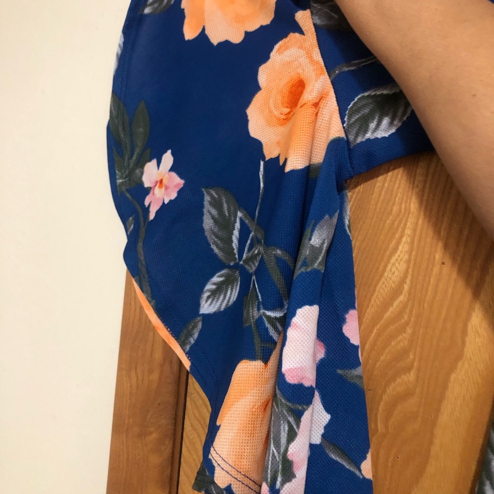 MTS Blue Ruffle Sleeve Top - Picture 3 of 6